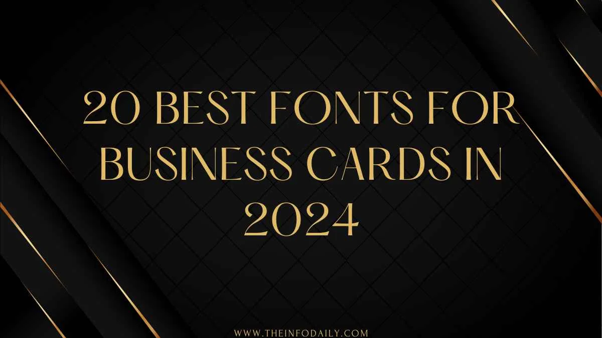 Best Fonts for Business Cards