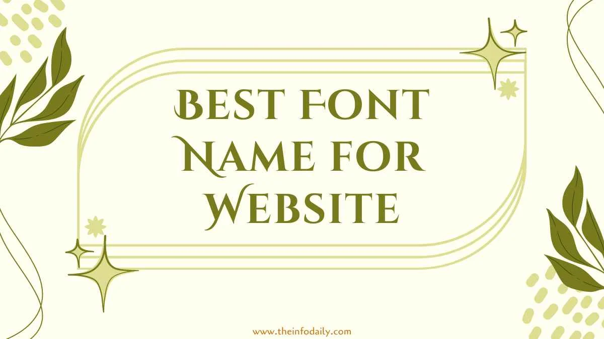 Best Font Name for Website