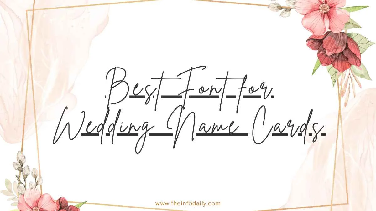 Best Font for Wedding Name Cards