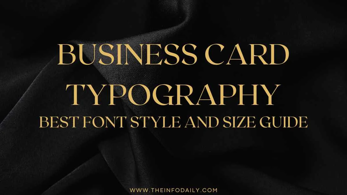 Business Card Typography