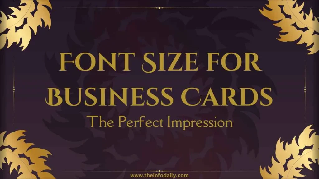 Font Size for Business Cards