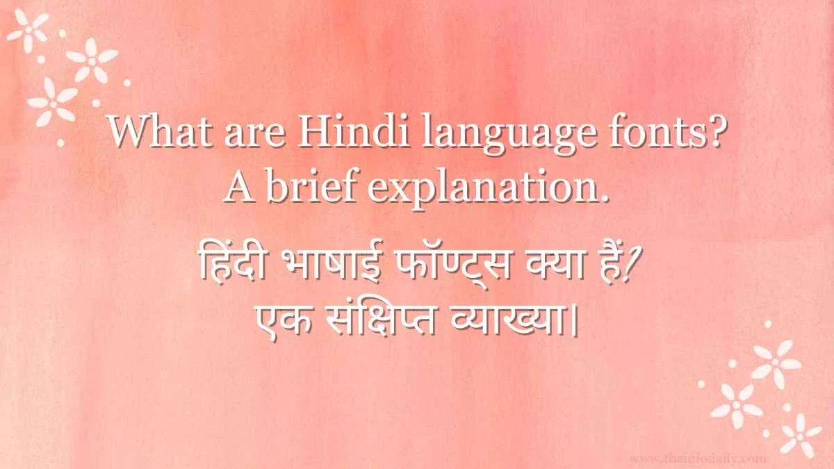 Hindi language fonts